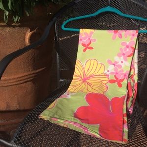 Funky Lilly Pulitzer Pants with Big Flowers